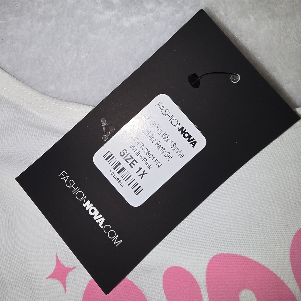 Woman’s White and Pink Graphic Tee - Picture 5 of 5